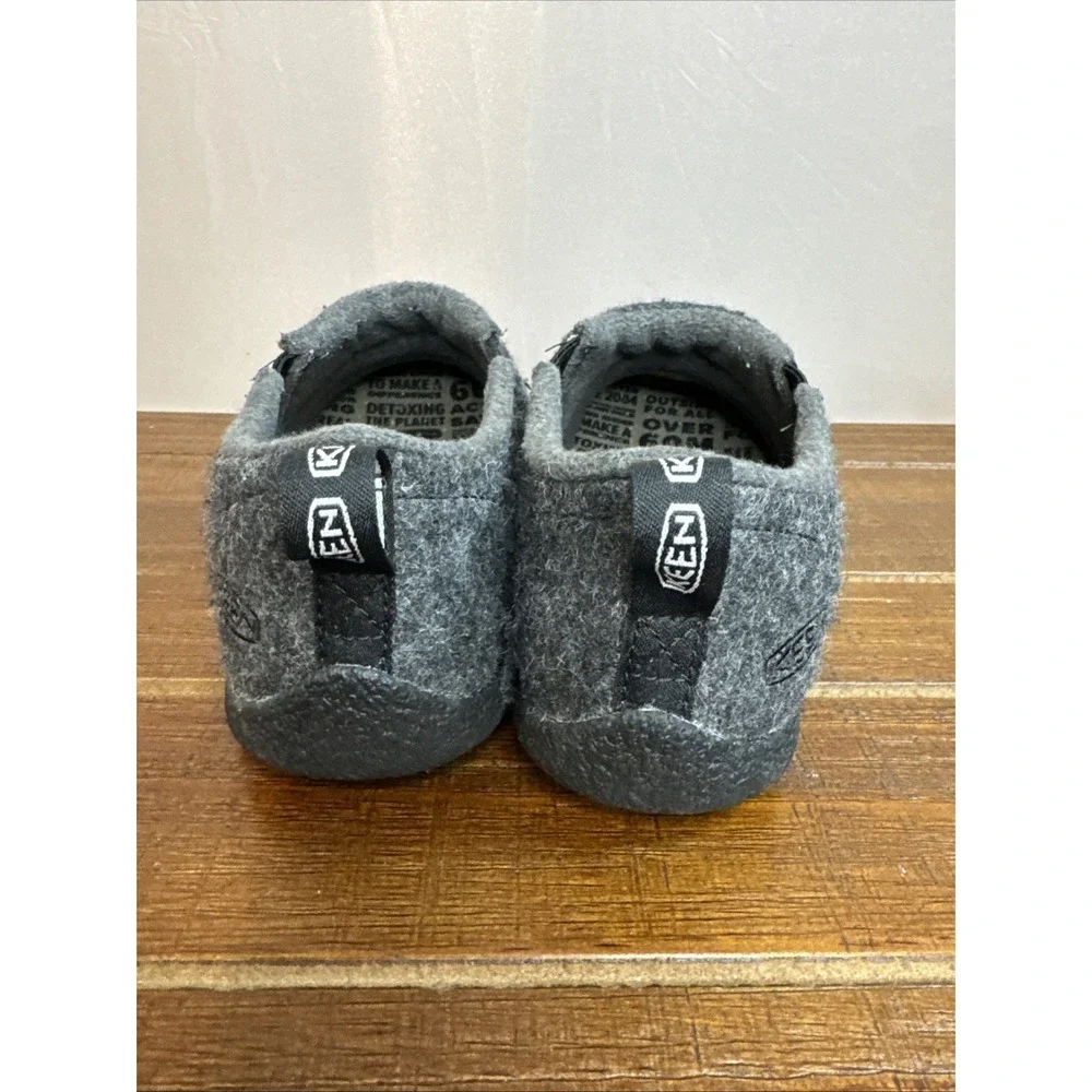 Keen Howser II Womens Shoes Sz 6‎ Casual Gray Felt Black Slip On Comfortable